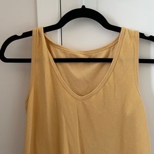 Madewell yellow cotton tank. Super cute!